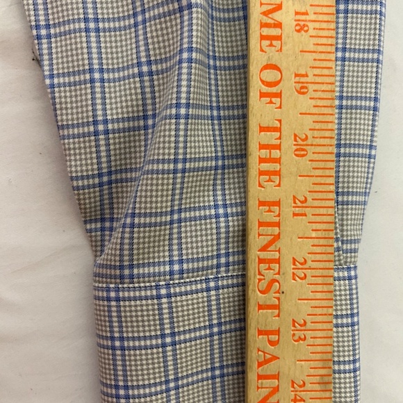 Orvis Blue Long Sleeve Men's Vented Small Check Chest Pocket - Picture 5 of 9
